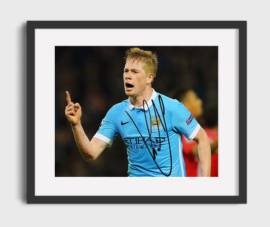 Kevin De Bruyne Manchester City Midfield Genius Playmaker Soccer Print 16x20 Gallery Framed Artwork wall art print – soccer decor