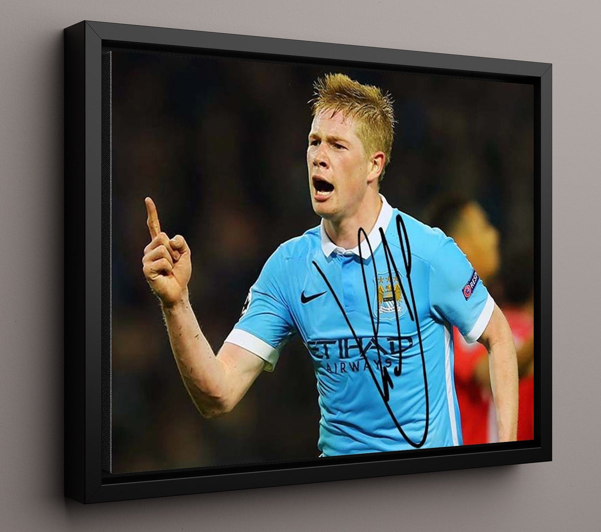 Kevin De Bruyne Manchester City Midfield Genius Playmaker - Framed Canvas soccer wall art