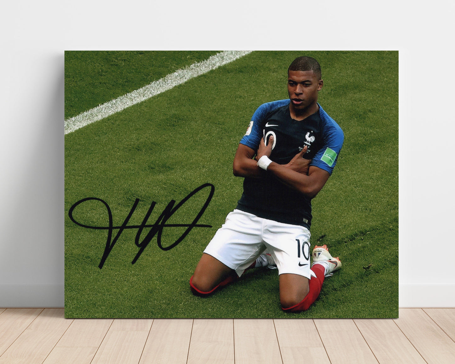 Kylian Mbappe France World Cup Celebration Pose Soccer Print 16x20 Unframed Print soccer wall art print – Soccer Prints decor