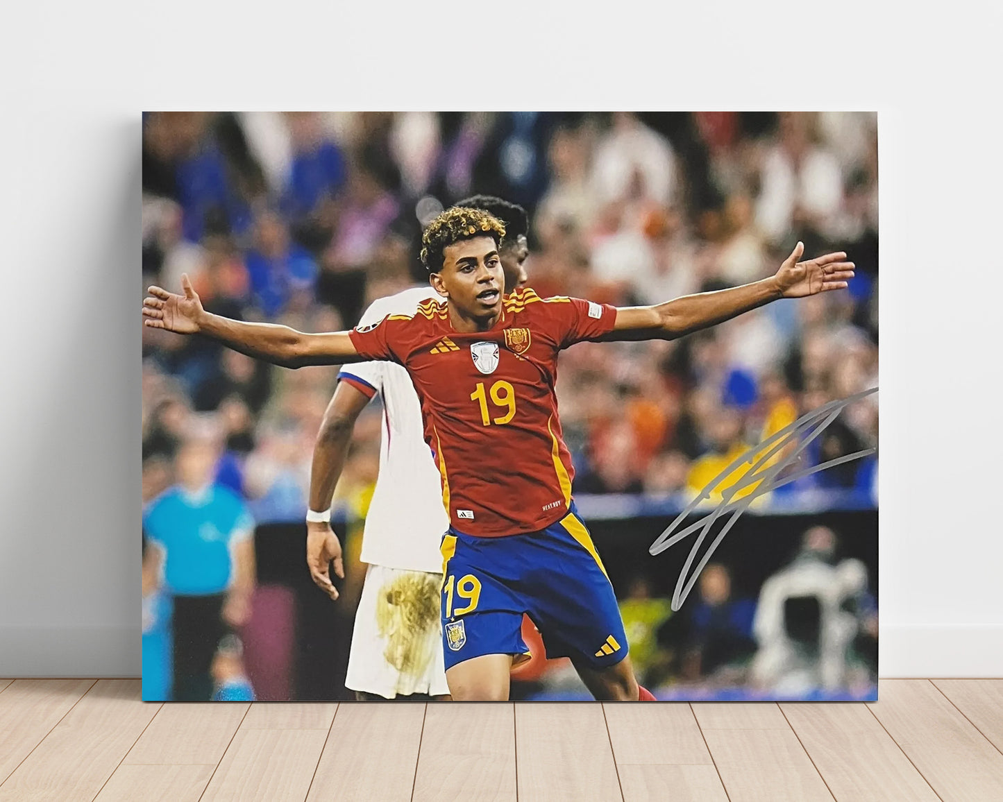 Lamine Yamal FC Barcelona Golden Boy Celebration Soccer Print 16x20 Unframed Print soccer wall art print – Soccer Prints decor