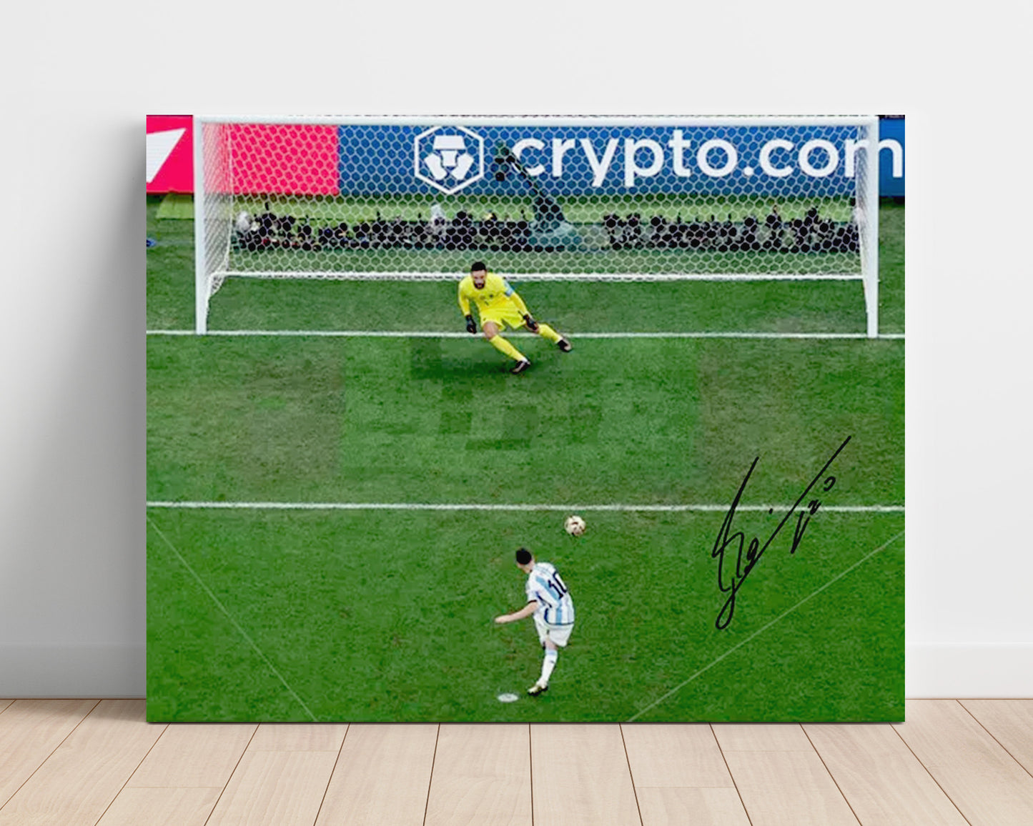 Lionel Messi Argentina World Cup 2022 Ice Veins Penalty Soccer Print 16x20 Unframed Print soccer wall art print – Soccer Prints decor