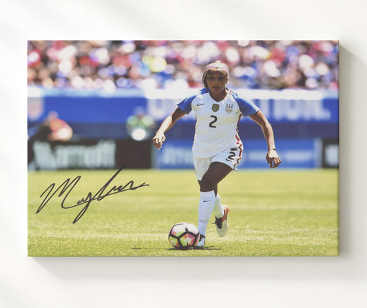Mallory Swanson USA Women's National Team Dribbling Attack - Canvas soccer wall art