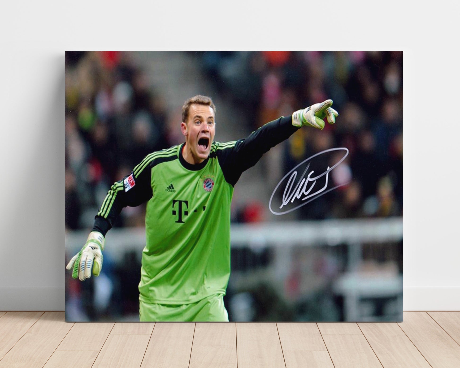 Manuel Neuer Bayern Munich Commanding Goalkeeper Defense Soccer Print 16x20 Unframed Print soccer wall art print – Soccer Prints decor
