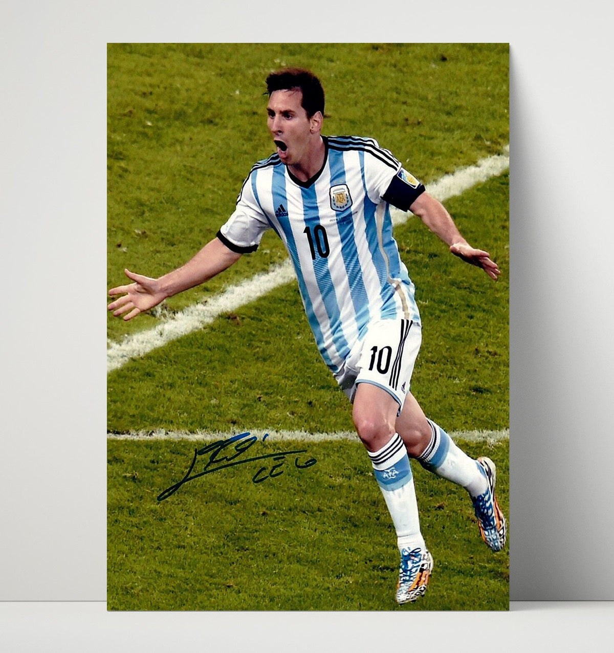 Lionel Messi – Argentina World Cup Celebration Run unframed semi-gloss poster print