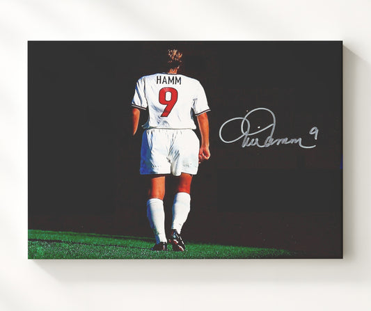 Mia Hamm USA Walking Off Pitch Legendary Moment - Canvas soccer wall art
