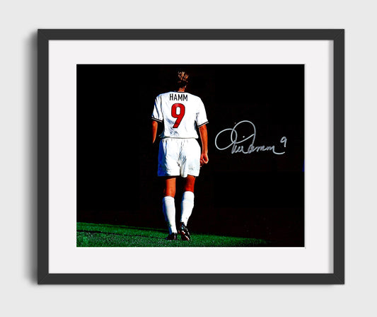 Mia Hamm USA Walking Off Pitch Legendary Moment Soccer Print 16x20 Gallery Framed Artwork wall art print – soccer decor