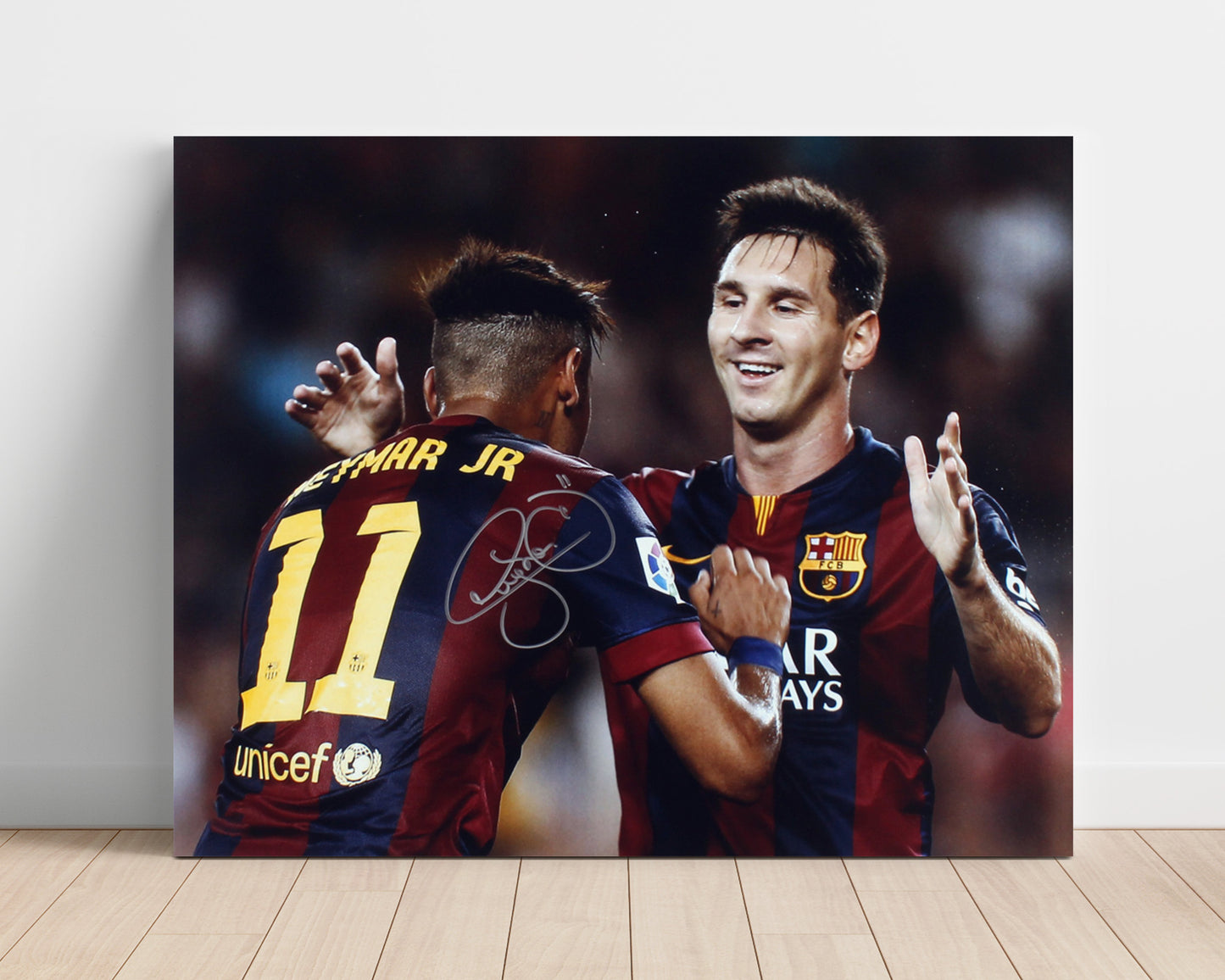 Neymar Jr Barcelona Arms Raised Goal Celebration Print Soccer Print 16x20 Unframed Print soccer wall art print – Soccer Prints decor