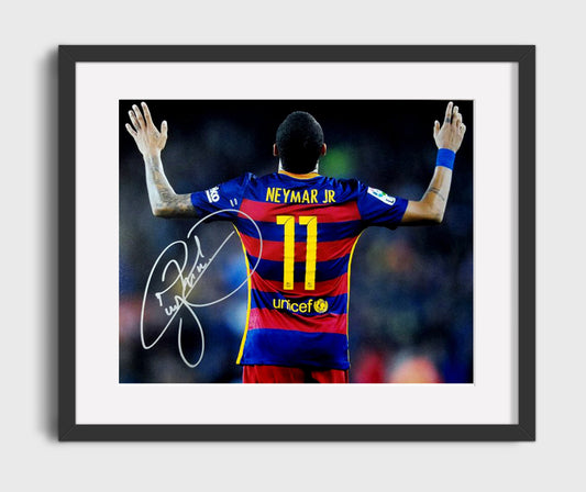 Neymar Jr Brazil Pure Emotion Goal Celebration Print Soccer Print 16x20 Gallery Framed Artwork wall art print – soccer decor