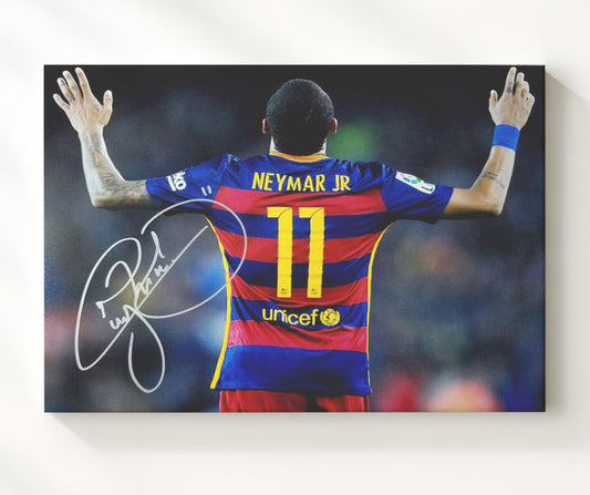 Neymar Jr Brazil Pure Emotion Goal Celebration - Canvas soccer wall art