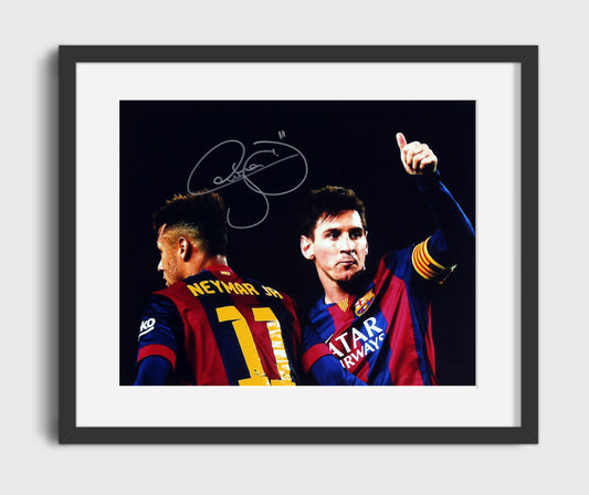 Neymar Jr FC Barcelona Match Celebration Moment Soccer Print 16x20 Gallery Framed Artwork wall art print – soccer decor
