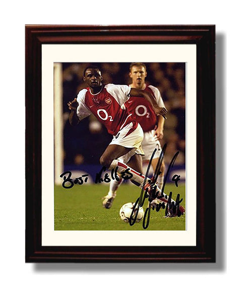 Patrick Vieira Arsenal Midfield Captain Power Run Highbury Era Soccer Print 8x10 Beveled Frame soccer wall art print – Soccer Prints decor