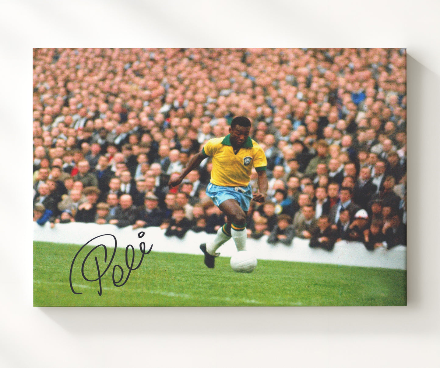 Pele Brazil Eternal Champion Soccer Print 20x24 Canvas soccer wall art print – Soccer Prints decor