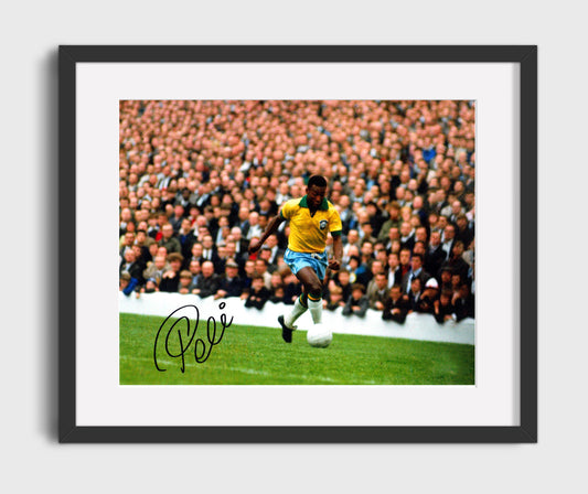 Pele Brazil Eternal Champion Soccer Print 16x20 Gallery Framed Artwork wall art print – soccer decor