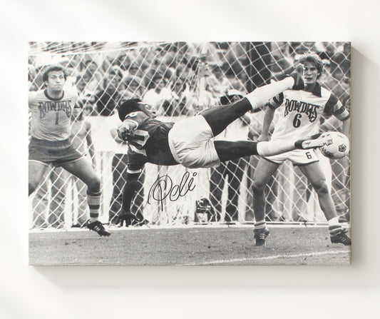 Pele Santos FC Legendary Bicycle Kick Goal - Canvas soccer wall art