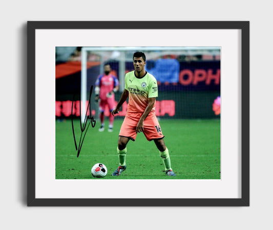 Rodri Manchester City Midfield General Stance Soccer Print 16x20 Gallery Framed Artwork wall art print – soccer decor