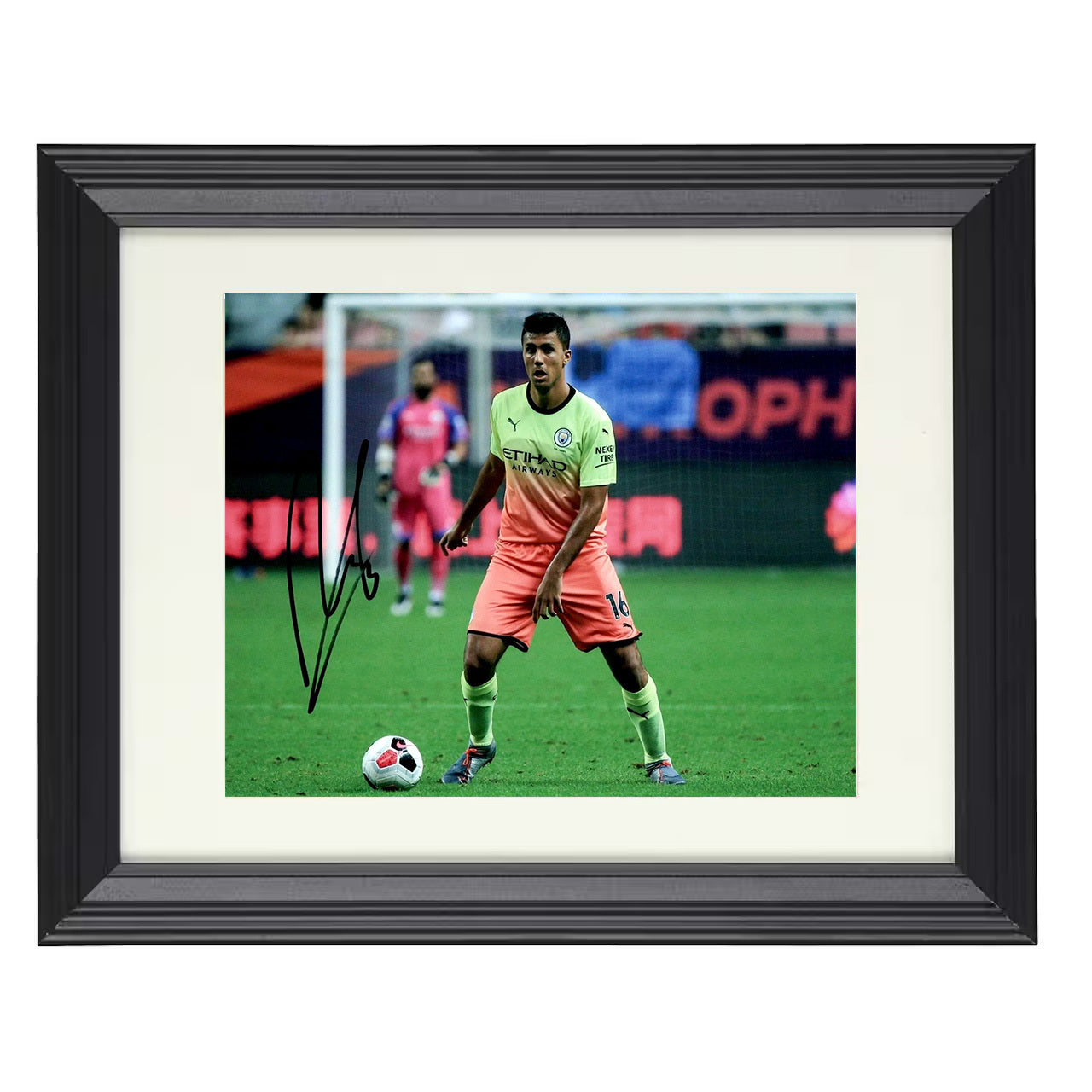 Rodri – Manchester City Midfield General Stance 8x10 matted black framed soccer wall art