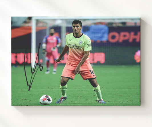 Rodri Manchester City Midfield General Stance - Canvas soccer wall art