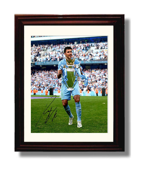Rodri Manchester City Premier League Trophy Presentation Champion Moment Soccer 8x10 Beveled Frame soccer wall art print – Soccer Prints decor