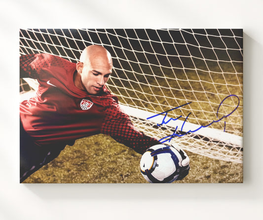 Tim Howard USA Net Side Save Reach - Canvas soccer wall art