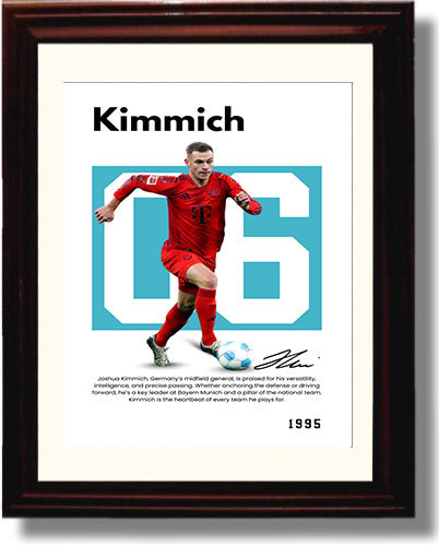 Soccer Legends - Kimmich - No. 17 Player Bio Poster Framed 8x10 Matted Beveled Frame Beveled Frame wall art print – vintage decor