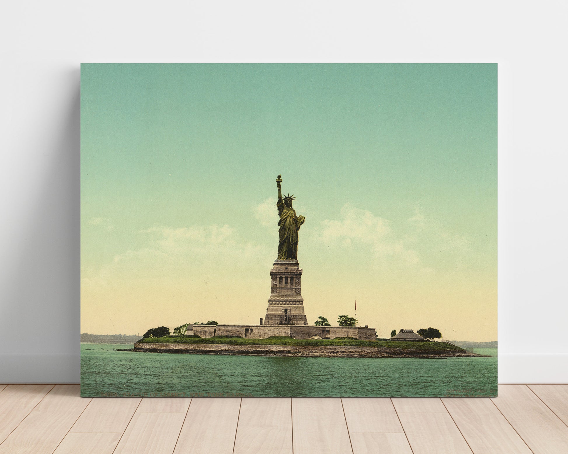 1910 Photo - Lady Liberty Stands Tall - Statue of Liberty Print - 16x20 Unframed Print