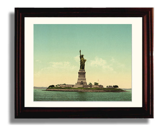 1910 Photo - Lady Liberty Stands Tall Statue of Liberty print 8x10 Canvas