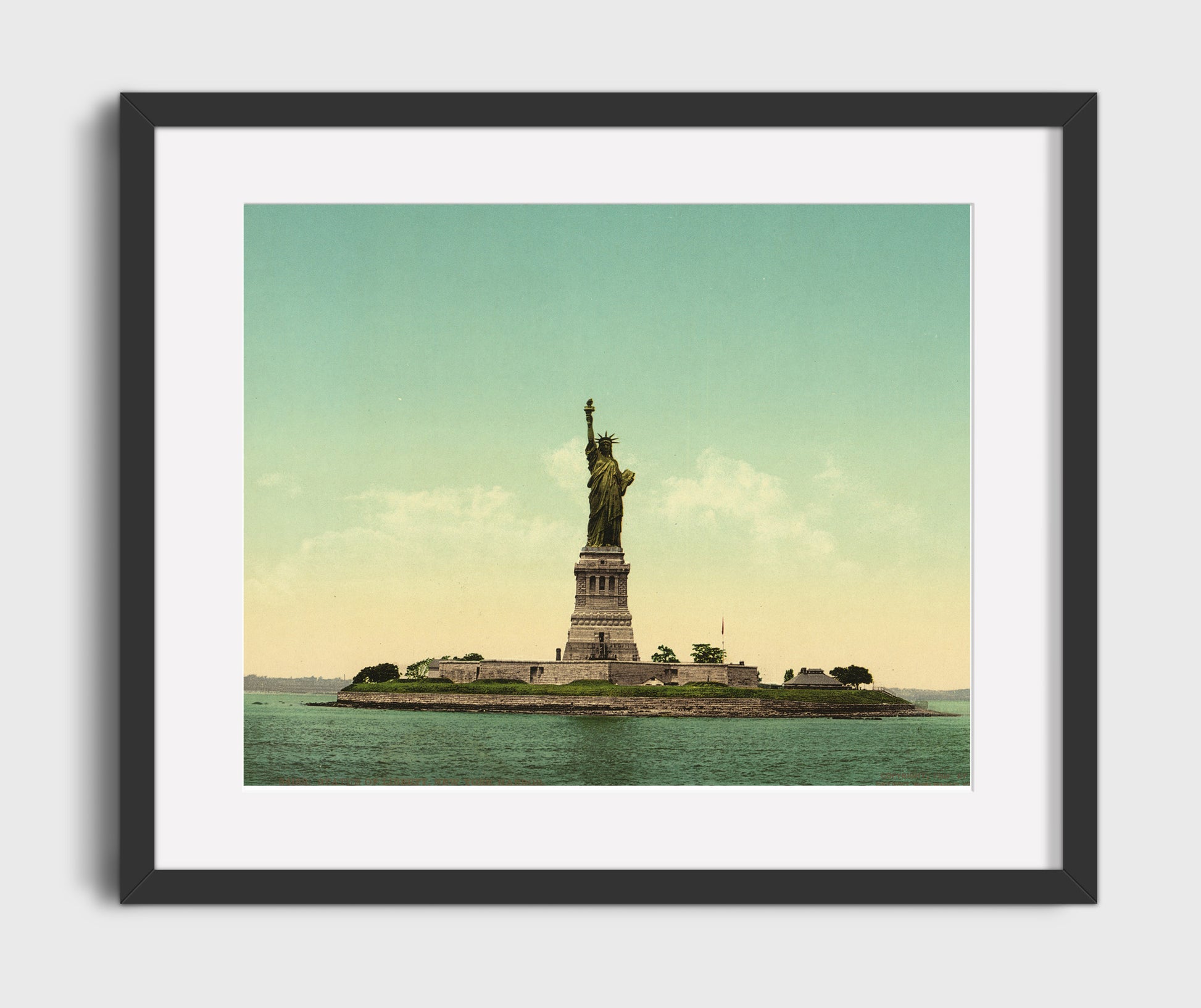 1910 Photo - Lady Liberty Stands Tall - Statue of Liberty Print - 16x20 Gallery Frame
