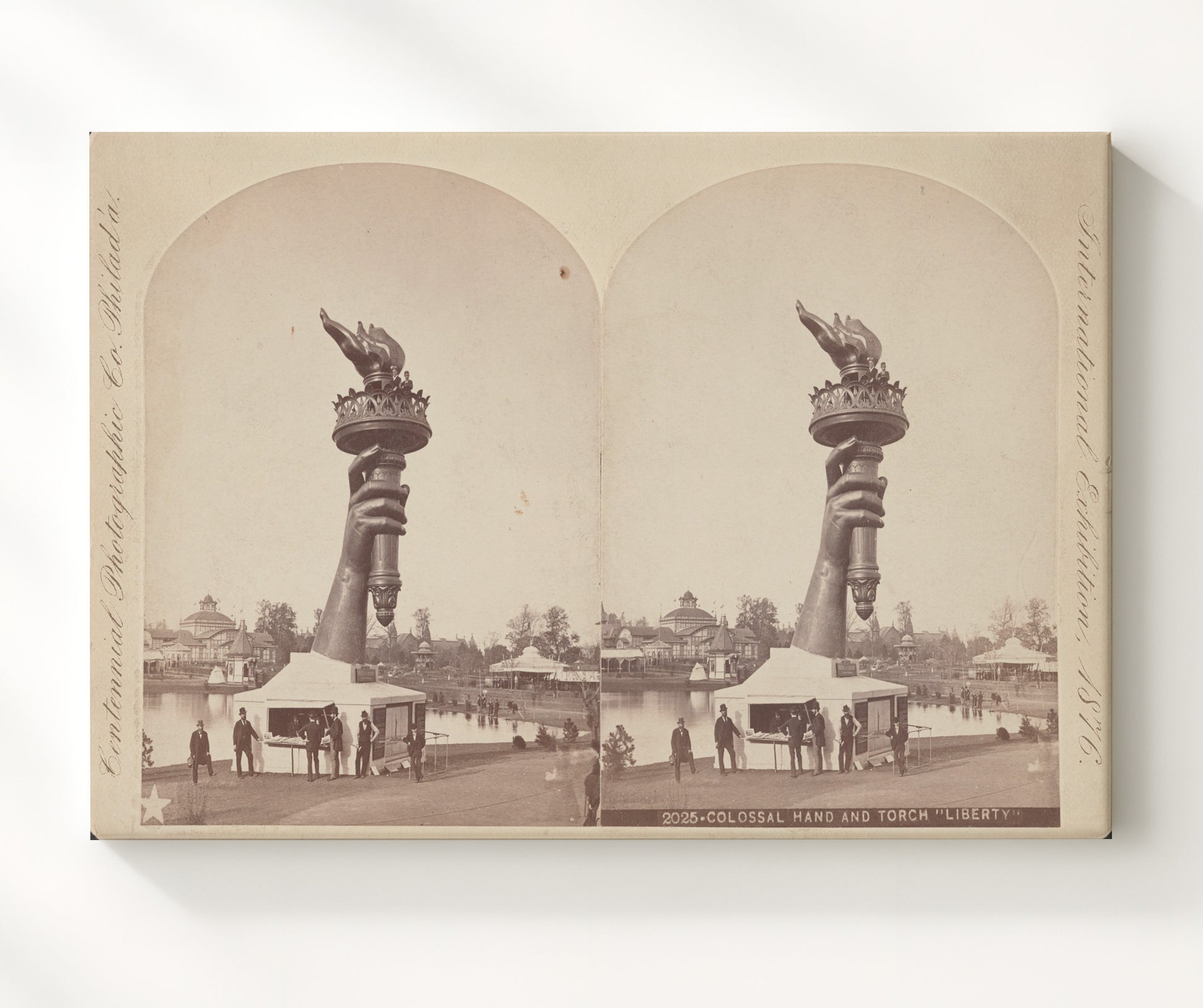 Colossal Hand and Torch Liberty 1876 - A Sneak Peek Before the Debut - Statue of Liberty Print - 20x24 Canvas