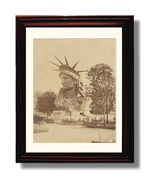 Liberty Head - Face on Display - Statue of Liberty Print - 8x10 Beveled Frame