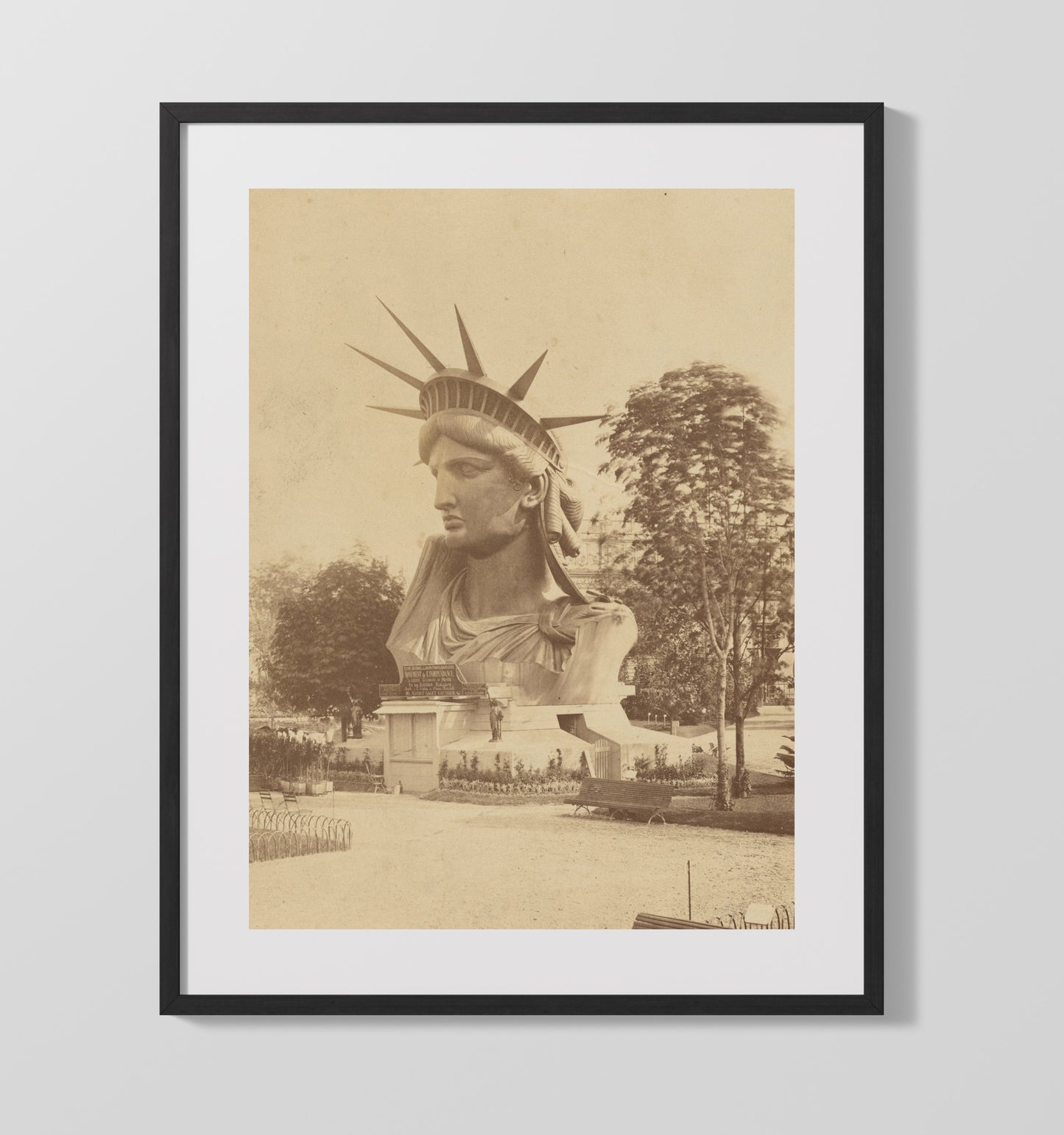 Liberty Head - Face on Display - Statue of Liberty Print - 16x20 Gallery Frame