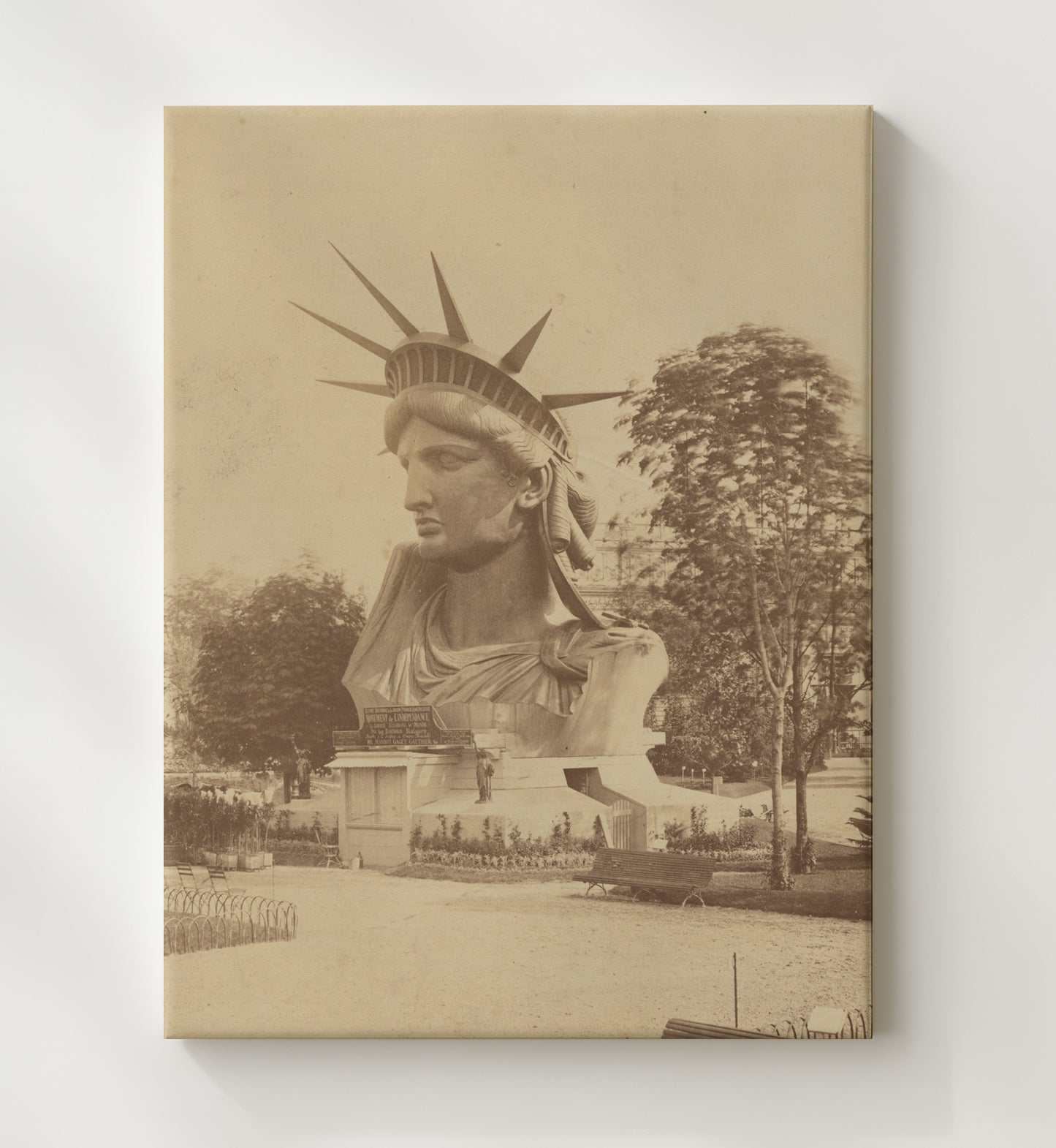 Liberty Head - Face on Display - Statue of Liberty Print - 20x24 Canvas