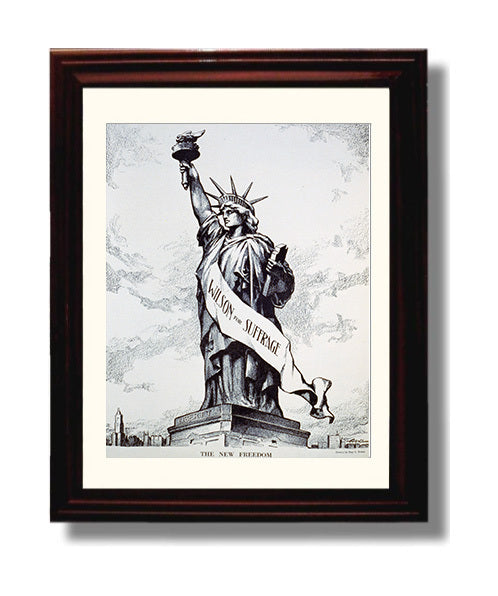 Wilson for Suffrage - Lady Liberty Demands the Vote Statue of Liberty print 8x10 Canvas