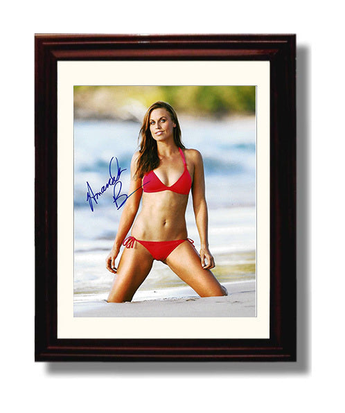 Amanda Beard - Olympic Gold Medalist Red Bikini Beach Portrait Signed.jpg Swimsuit Wall Art 8x10 Beveled Frame wall art print – Swimsuit Wall Art decor