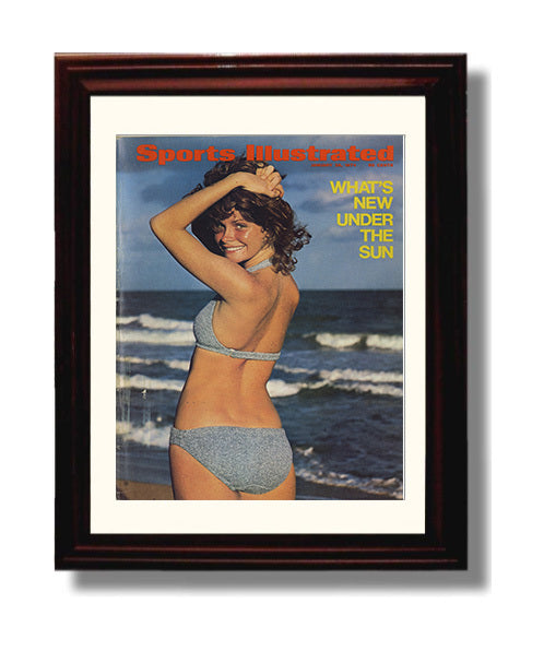 Atlantic Shoreline Model - Vintage 1974 Whats New Under the Sun SI Swimsuit Issue Cover Swimsuit Wall Art 8x10 Beveled Frame wall art print – Swimsuit Wall Art decor