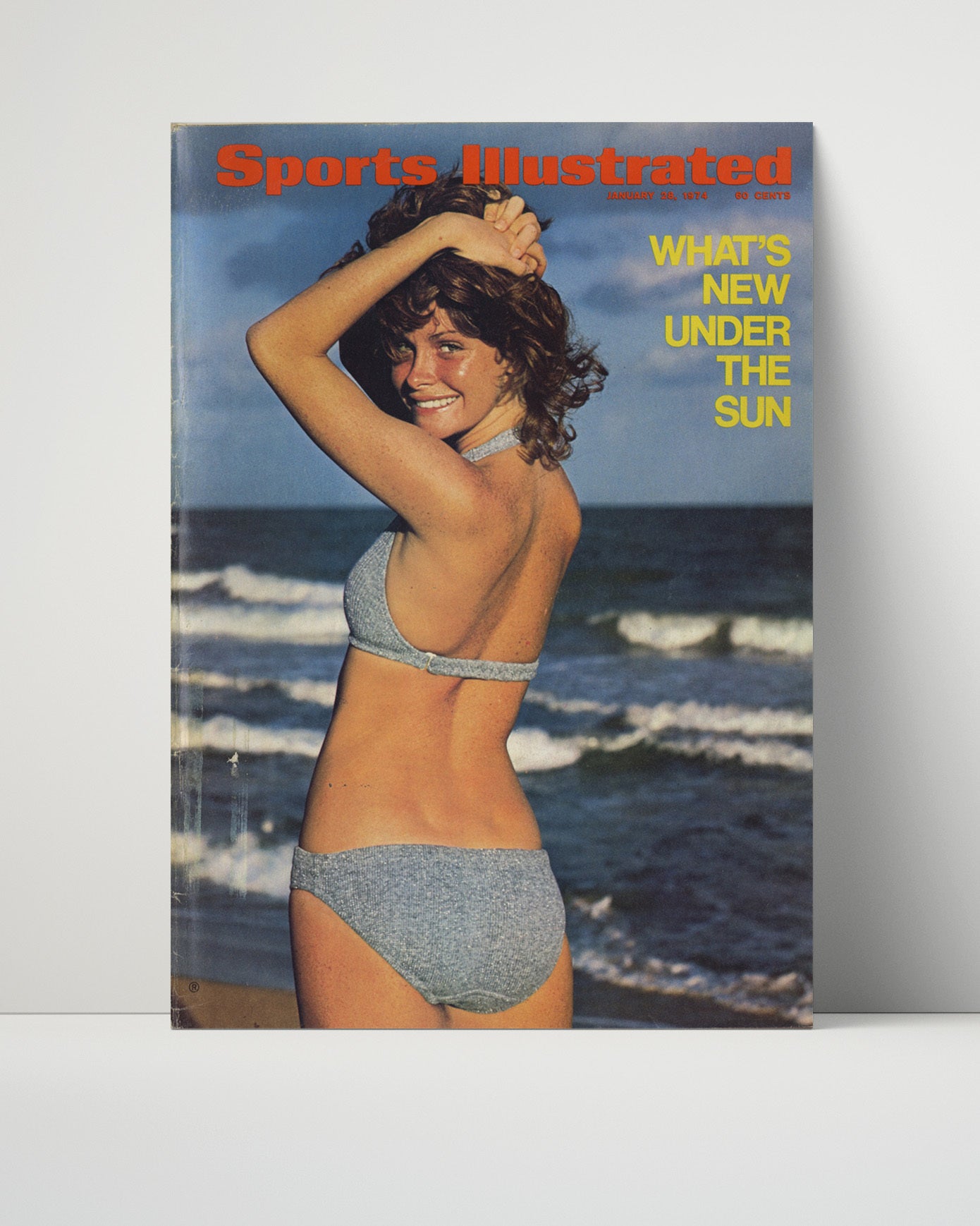 Atlantic Shoreline Model - Vintage 1974 Whats New Under the Sun SI Swimsuit Issue Cover Swimsuit Wall Art 16x20 Unframed Print wall art print – Swimsuit Wall Art decor