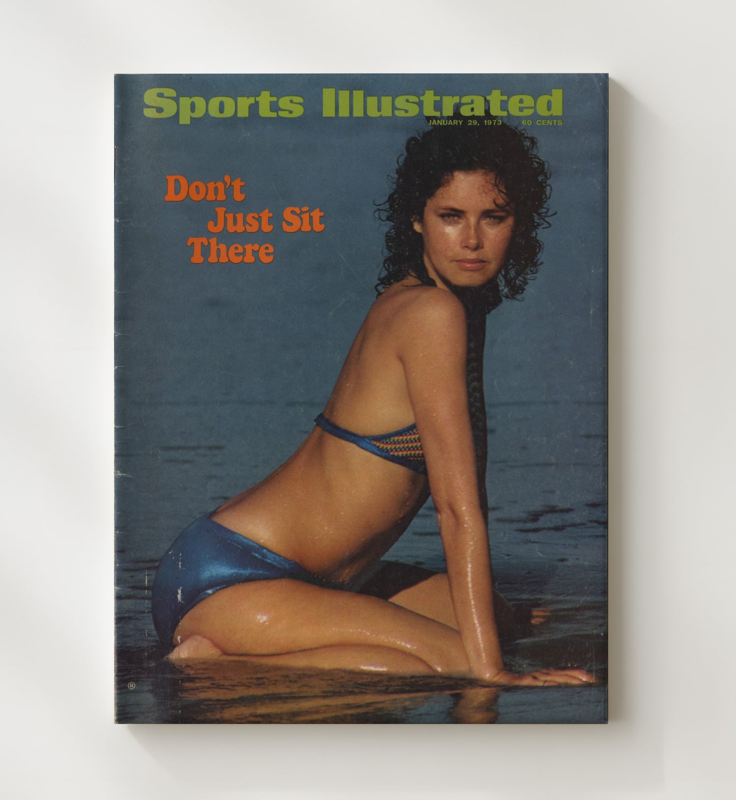 Blue Lagoon Model - Vintage 1973 Dont Just Sit There SI Swimsuit Issue Cover Swimsuit Wall Art 20x24 Canvas wall art print – Swimsuit Wall Art decor