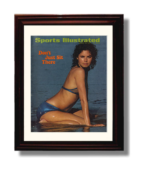Blue Lagoon Model - Vintage 1973 Dont Just Sit There SI Swimsuit Issue Cover Swimsuit Wall Art 8x10 Beveled Frame wall art print – Swimsuit Wall Art decor