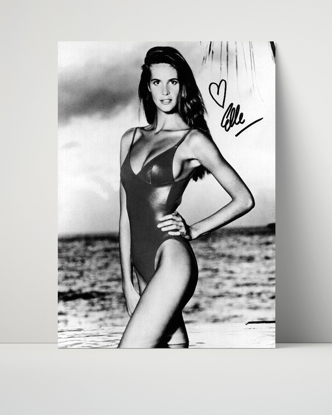 Elle Macpherson - Classic Black and White SI Swimsuit Model Portrait Signed.jpg Swimsuit Wall Art 16x20 Unframed Print wall art print – Swimsuit Wall Art decor
