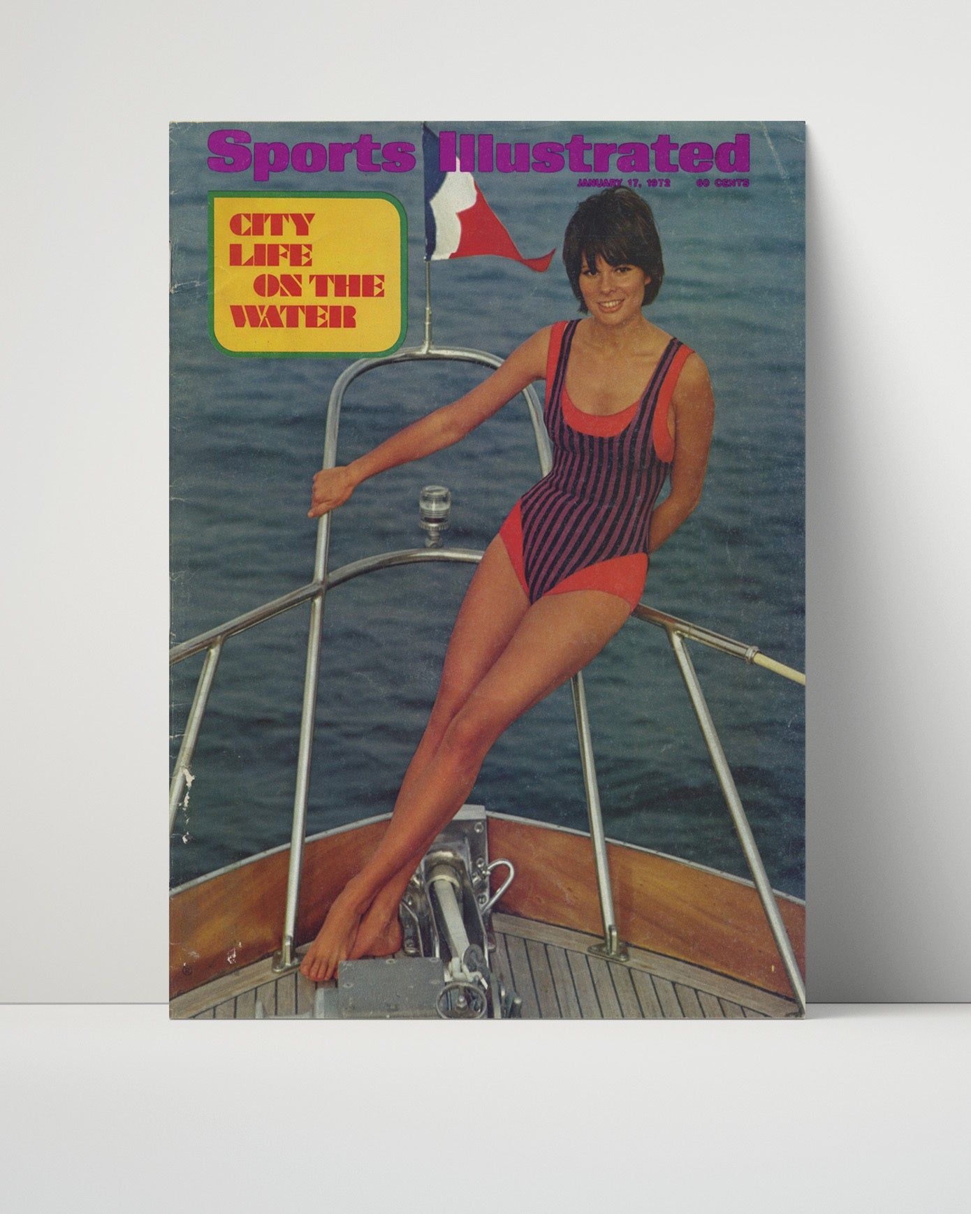Harbor Deck Model - Vintage 1972 City Life on the Water SI Swimsuit Issue Cover Swimsuit Wall Art 16x20 Unframed Print wall art print – Swimsuit Wall Art decor