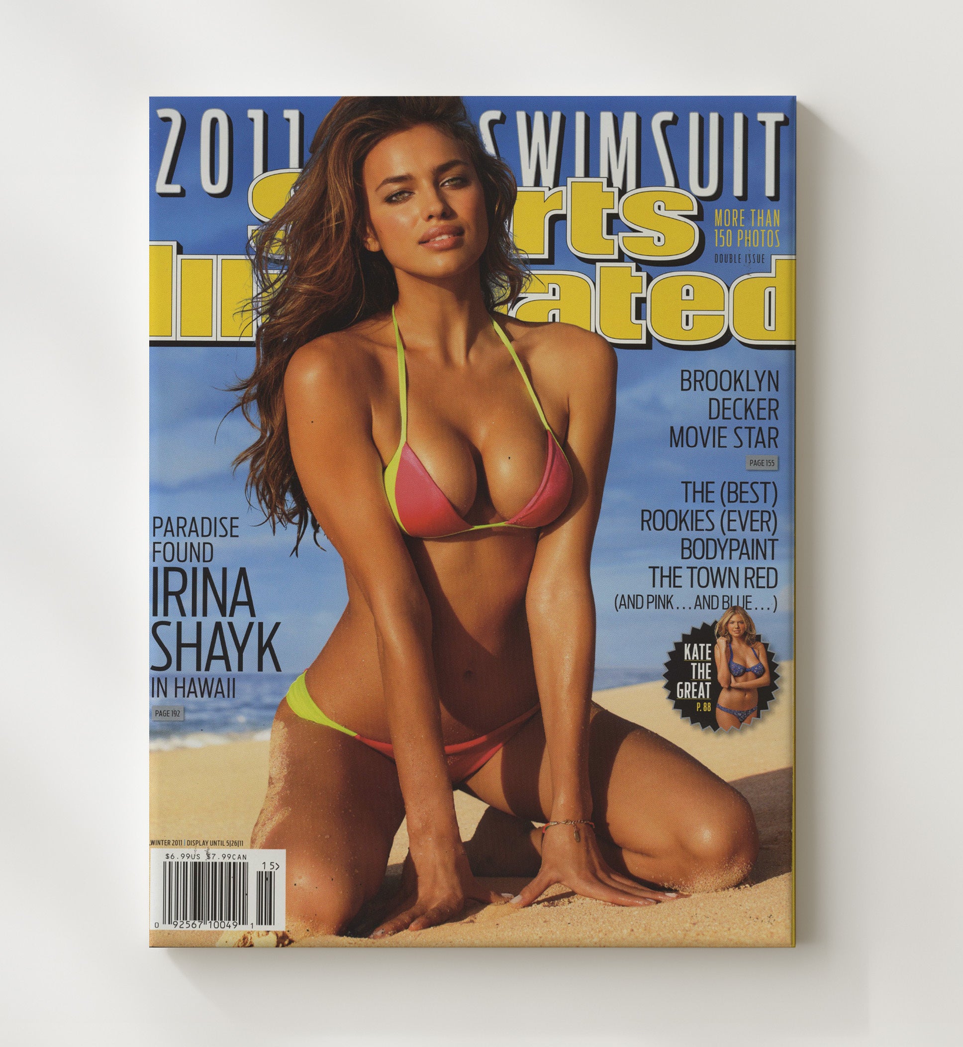Irina Shayk - 2011 Paradise Found Hawaii SI Swimsuit Issue Cover Swimsuit Wall Art 20x24 Canvas wall art print – Swimsuit Wall Art decor