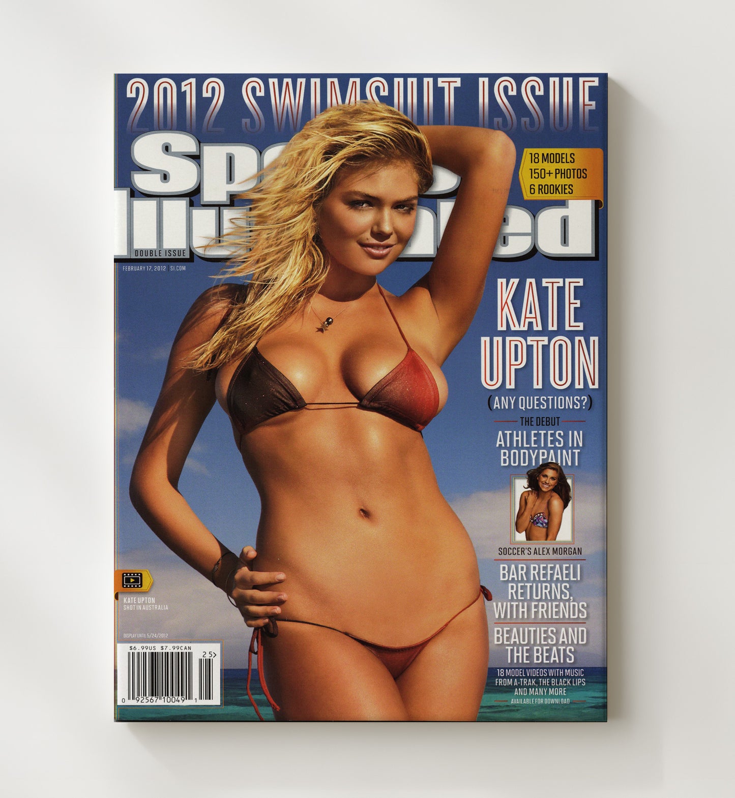 Kate Upton - 2012 SI Swimsuit Issue Cover Swimsuit Wall Art 20x24 Canvas wall art print – Swimsuit Wall Art decor