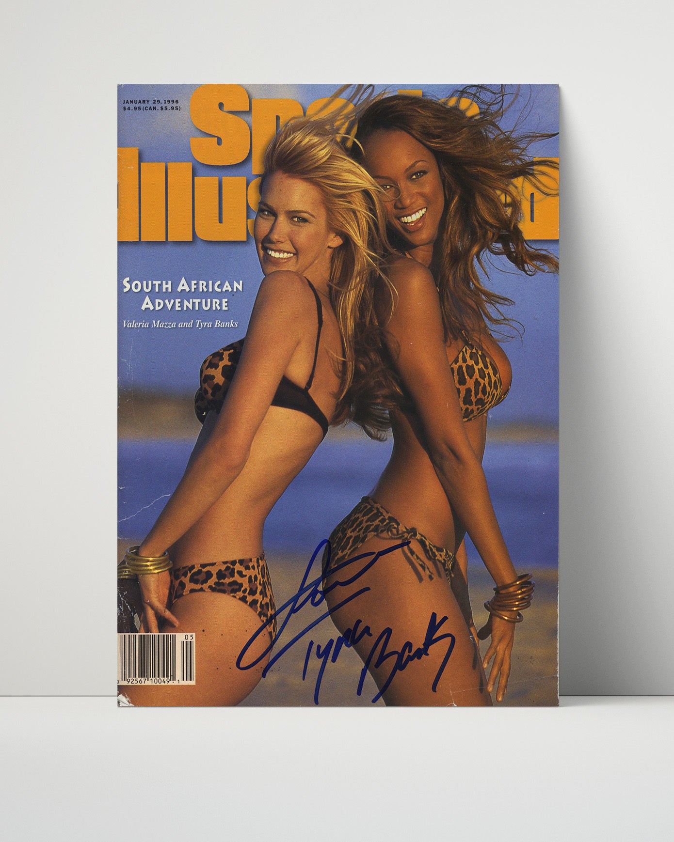 Tyra Banks and Valeria Mazza - 1996 South African Adventure SI Swimsuit Issue Cover Signed Swimsuit Wall Art 16x20 Unframed Print wall art print – Swimsuit Wall Art decor