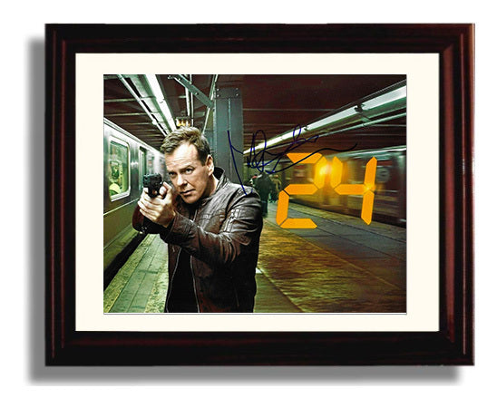 24 - Kiefer Sutherland (Jack Bauer) Subway Platform Standoff - Vintage Television Wall Art - 8x10 Beveled Frame wall art print - television decor