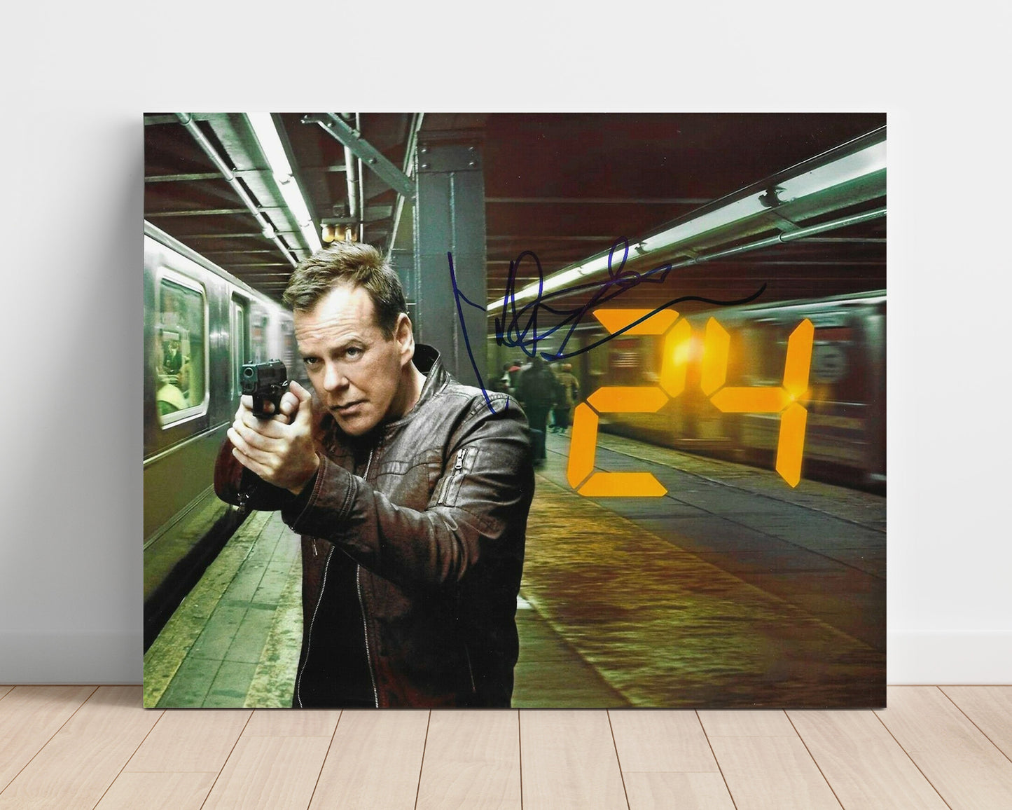 24 - Kiefer Sutherland (Jack Bauer) Subway Platform Standoff - Vintage Television Wall Art - 16x20 Unframed Print wall art print - television decor