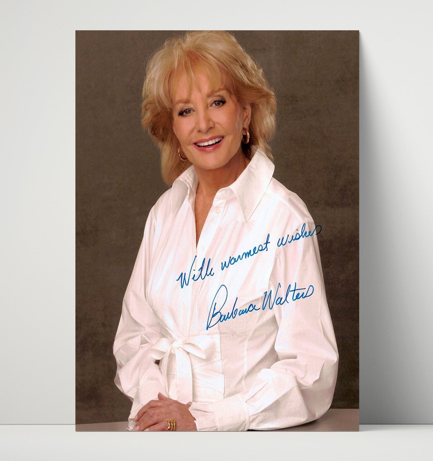 ABC News - Barbara Walters Legendary Broadcast Interviewer - Vintage Television Wall Art - 16x20 Unframed Print wall art print - television decor