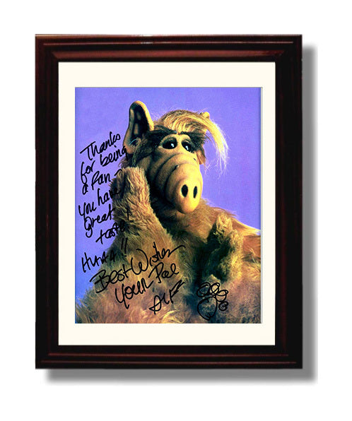 ALF - ALF Wisecracking Alien Visitor - Vintage Television Wall Art - 8x10 Beveled Frame wall art print - television decor