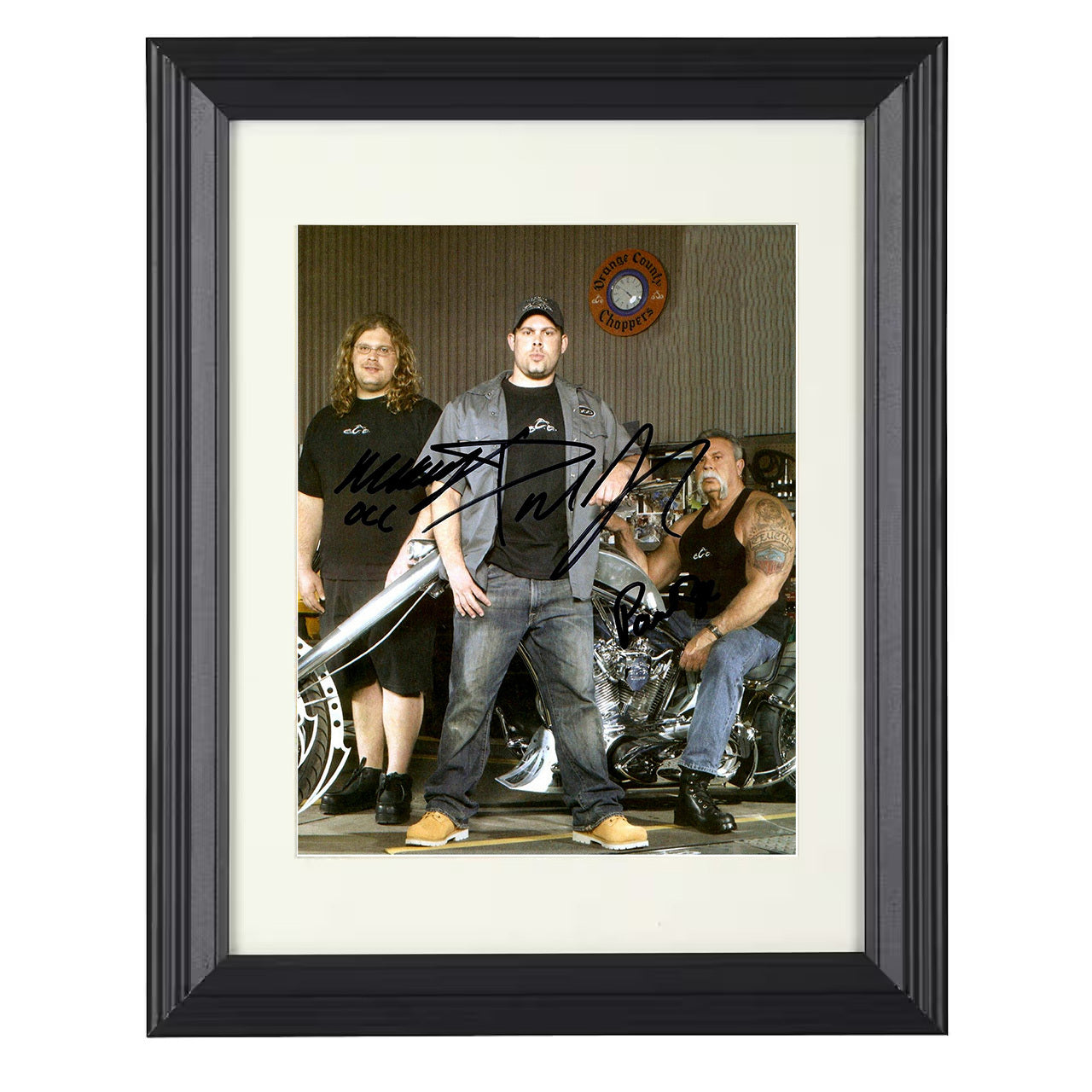 American Choppers – Teutul Family Custom Bike Builders – 8x10 black beveled framed television wall art