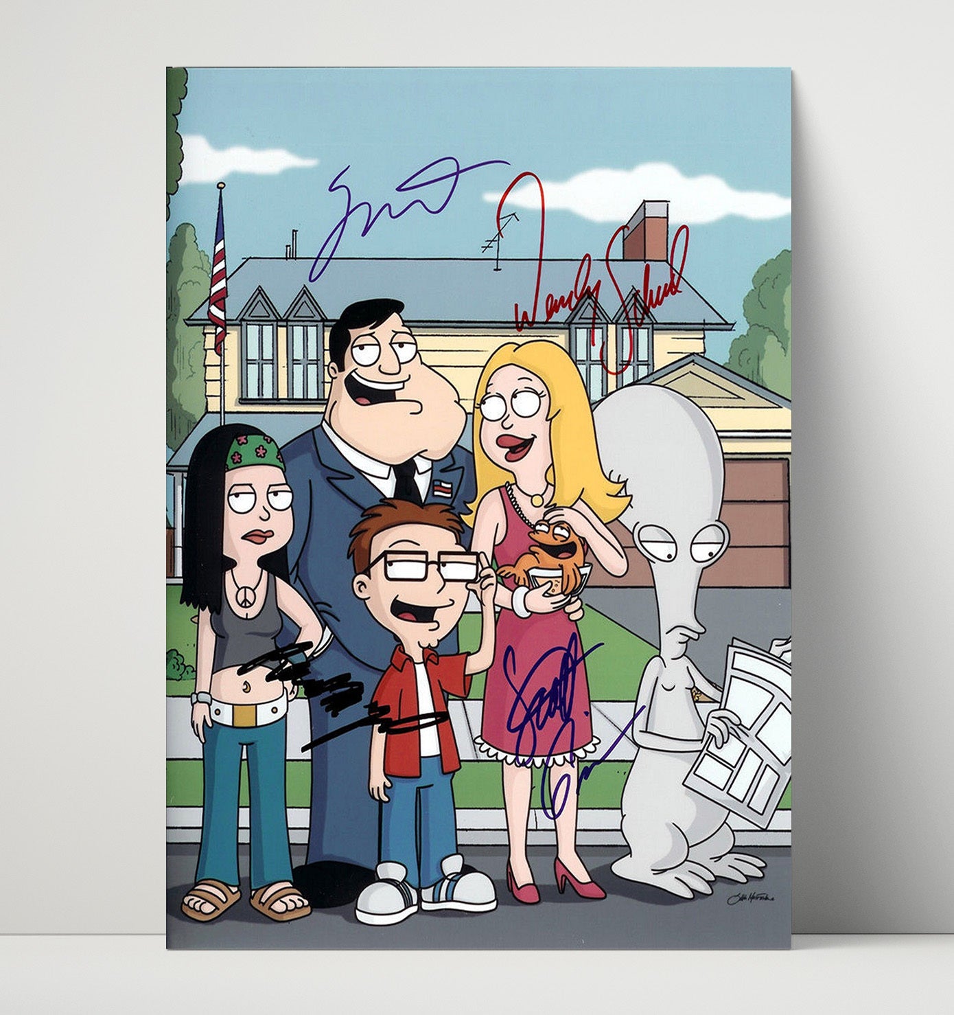 American Dad - Cast Animated Langley Falls Family - Vintage Television Wall Art - 16x20 Unframed Print wall art print - television decor