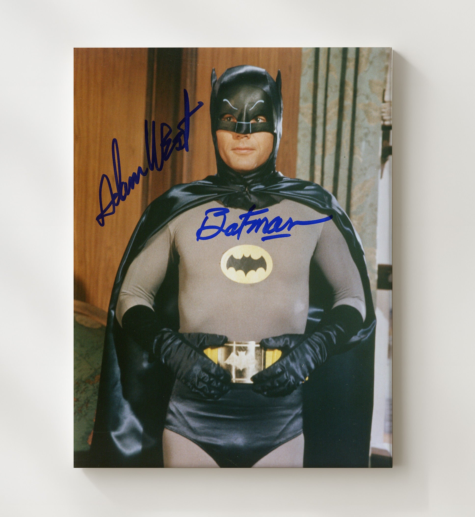 Batman - Adam West Bright Knight of Gotham - Vintage Television Wall Art - 20x24 Canvas wall art print - television decor