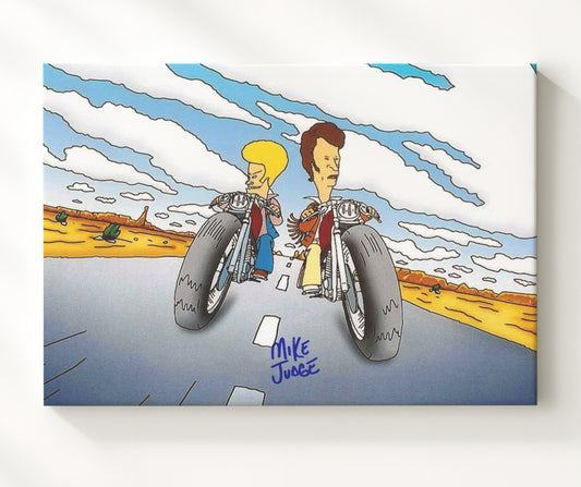 Beavis and Butt-Head - Mike Judge (Creator) Beavis and Butt-Head Desert Motorcycle Ride Animation - Canvas television wall art